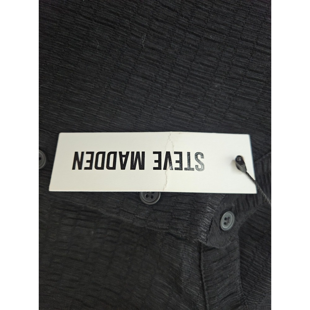 Brand: Steve Madden Size: Small Color: Black Style: Shirt Dress Closure: Button - Picture 7 of 8